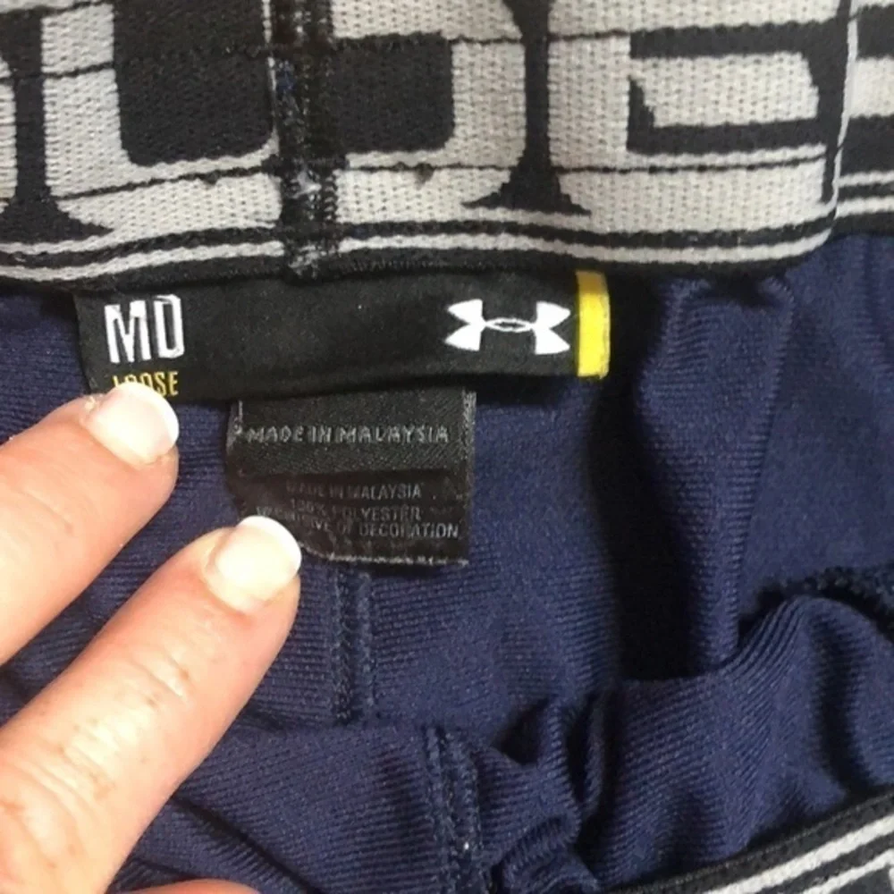 Under armour blue drawstring athleticWorkout shorts with pockets size medium